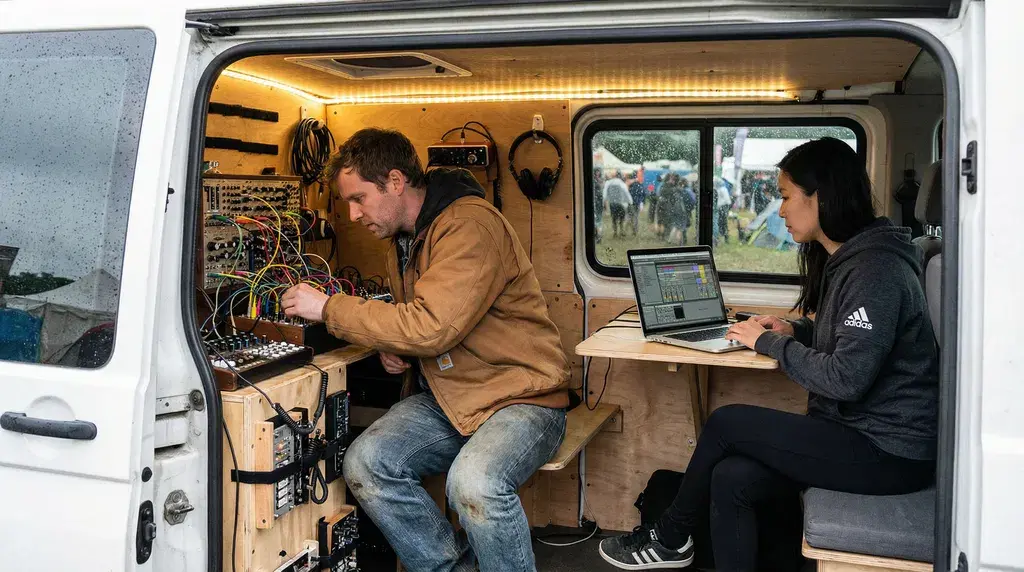 Artist performing live